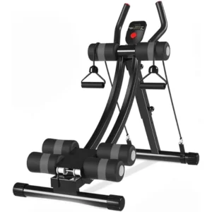 Height-Adjustable Ab Machine with Resistance Bands