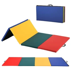 Multicolor - 4'x8'x2" Thick Folding Gymnastics Mat