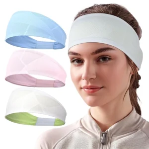 3 Pack Elastic Wide Dual-Layer Sports Headbands for women